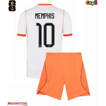 Țările de Jos Memphis Depay #10 Echipament de Fotbal Replică Mondial 2026 Copii Deplasare (+ Șorturi)